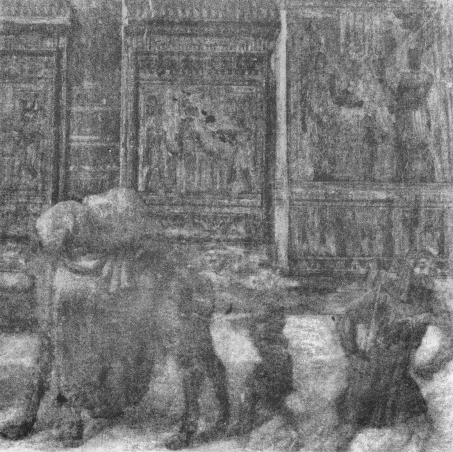 Un détail de l'huile sur toile radiographiée © Département de l'Isère / Musée Champollion Un détail de l'huile sur toile radiographiée © Département de l'Isère / Musée Champollion