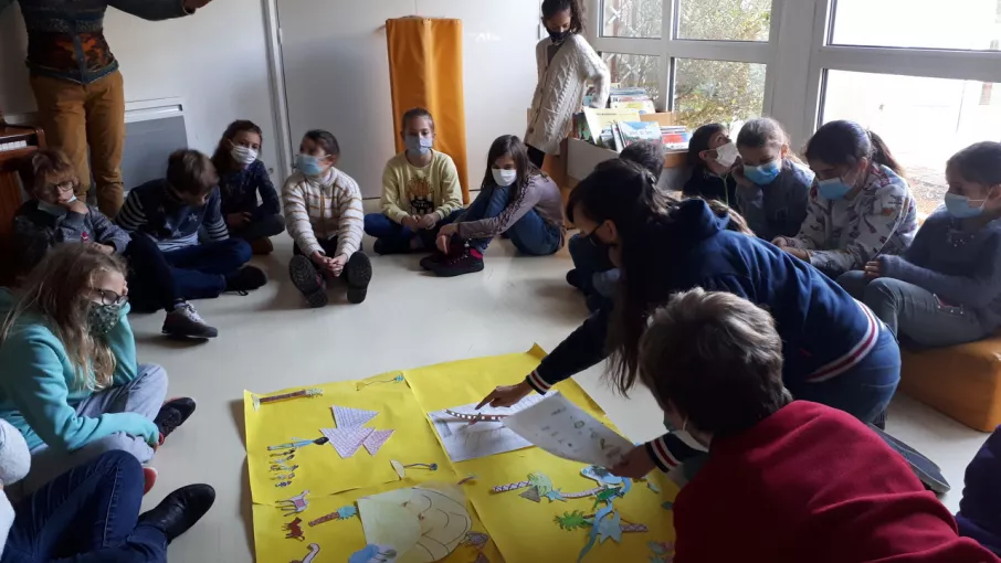 Ateliers de mise en image dans les classes de l’école primaire J.F Champollion © Département de l'Isère