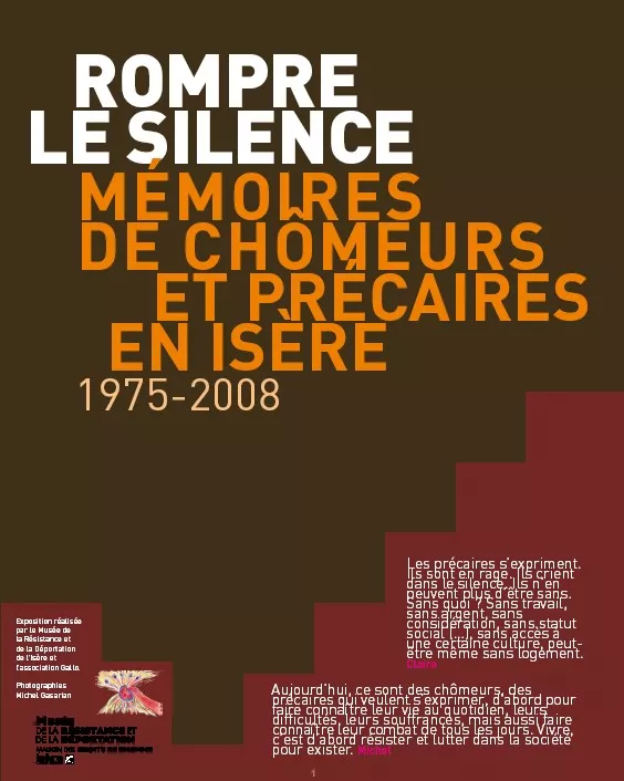 Affiche de l'exposition itinérante Rompre le silence