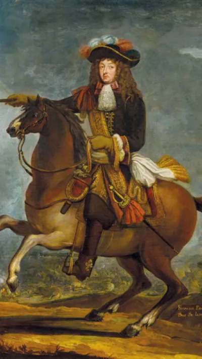 Portrait équestre de François Emmanuel de Bonne de Créqui (1645-1681), quatrième duc de Lesdiguières © Coll. Musée de la Révolution française-Domaine de Vizille 