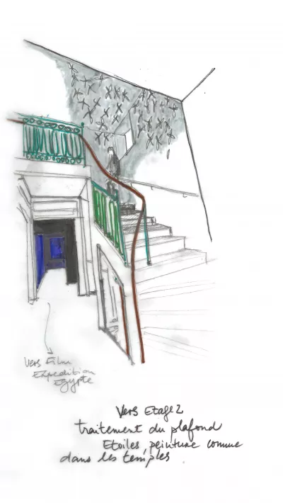 Projection scénographique de l'escalier © Scèn'art