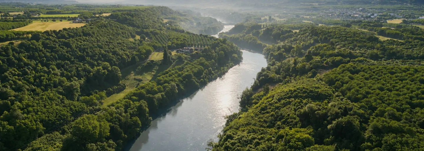 La basse vallée de l’Isère en amont de Saint-Nazaire-en-Royans (Drôme)